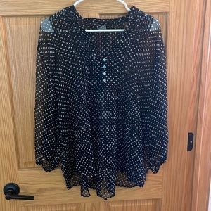 Cute sheer polka dot top